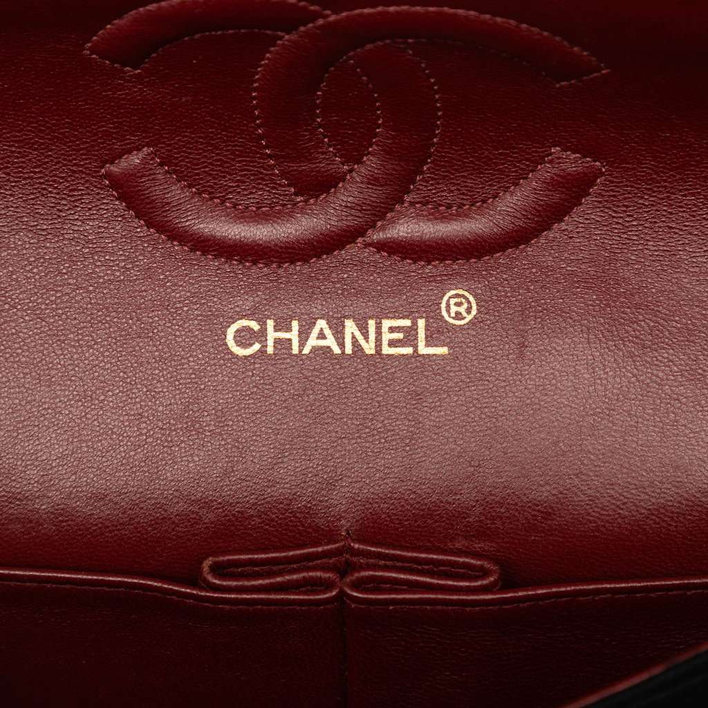 Chanel Medium Classic Jersey Bijoux Chain Double Flap Black Good condition - Box View