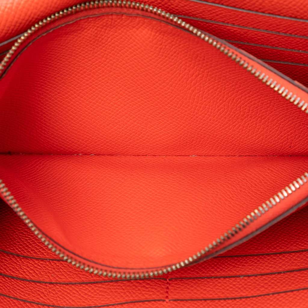 Hermès Epsom Kelly Longue Wallet Orange Leather Very good condition - Model View