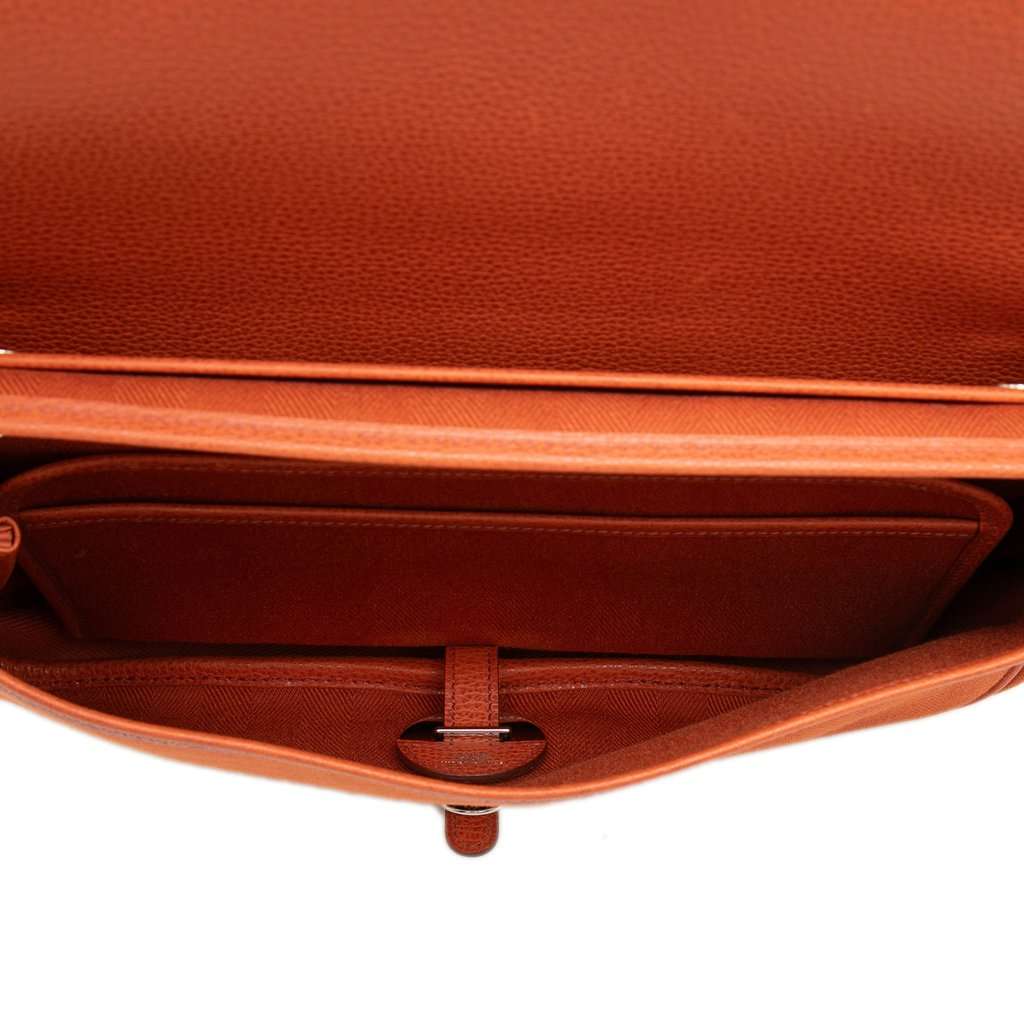 Hermès Vache Liege and Toile Sac Colorado PM Orange Leather Very good condition - Model View