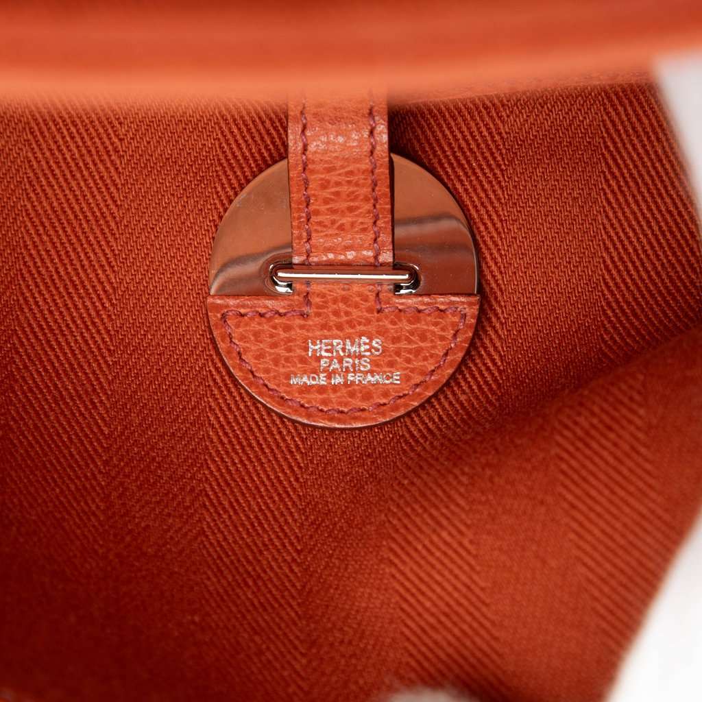 Hermès Vache Liege and Toile Sac Colorado PM Orange Leather Very good condition - Box View