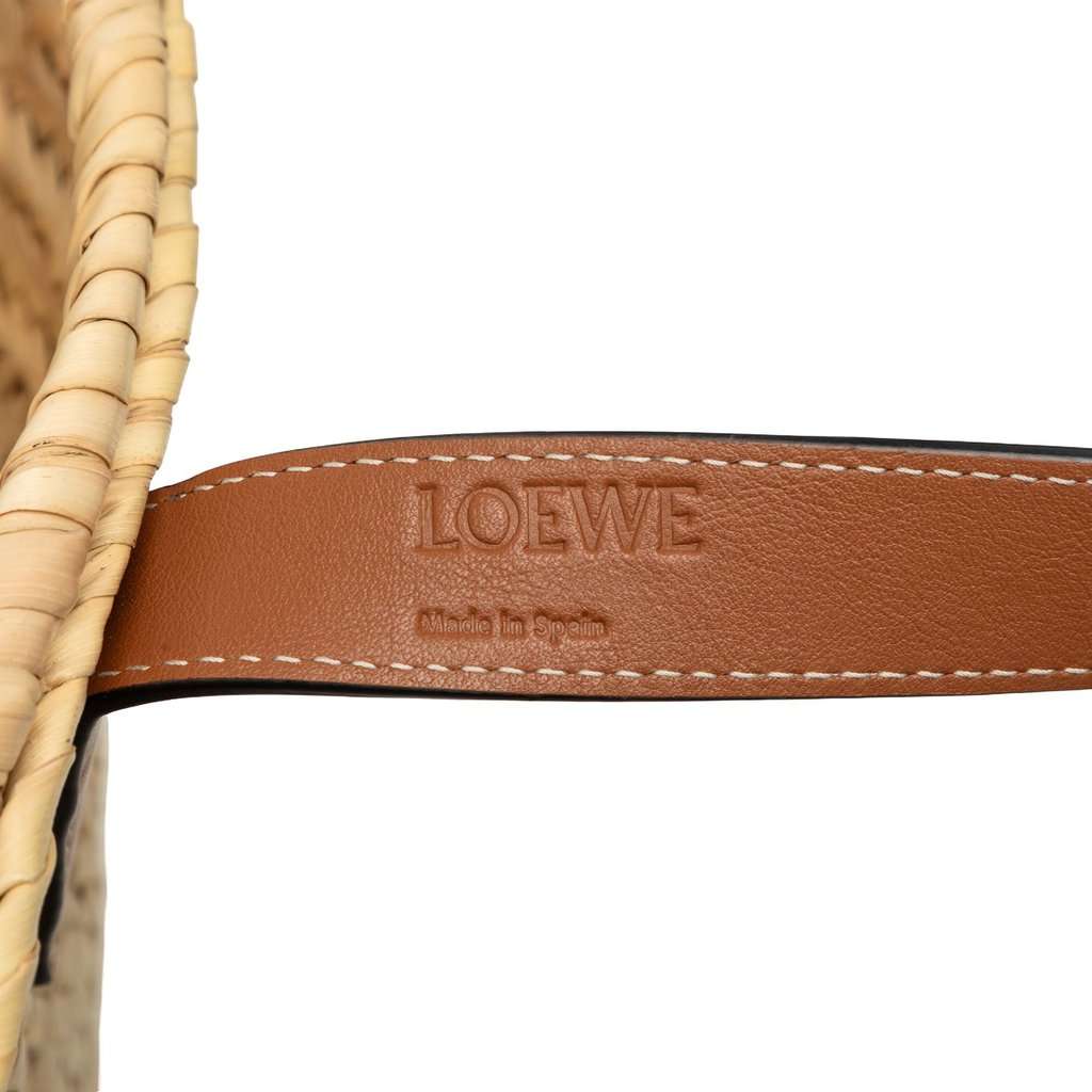 LOEWE Medium Raffia Anagram Basket Tote Beige Very good - Box View