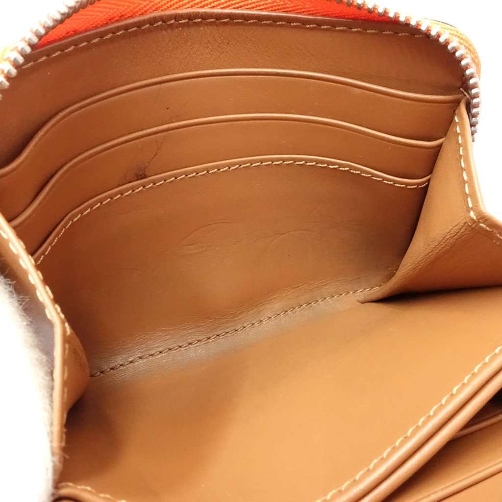 LOEWE Anagram Gradient Embossed Leather Zippy Coin Pouch Orange Leather Very good - Model View