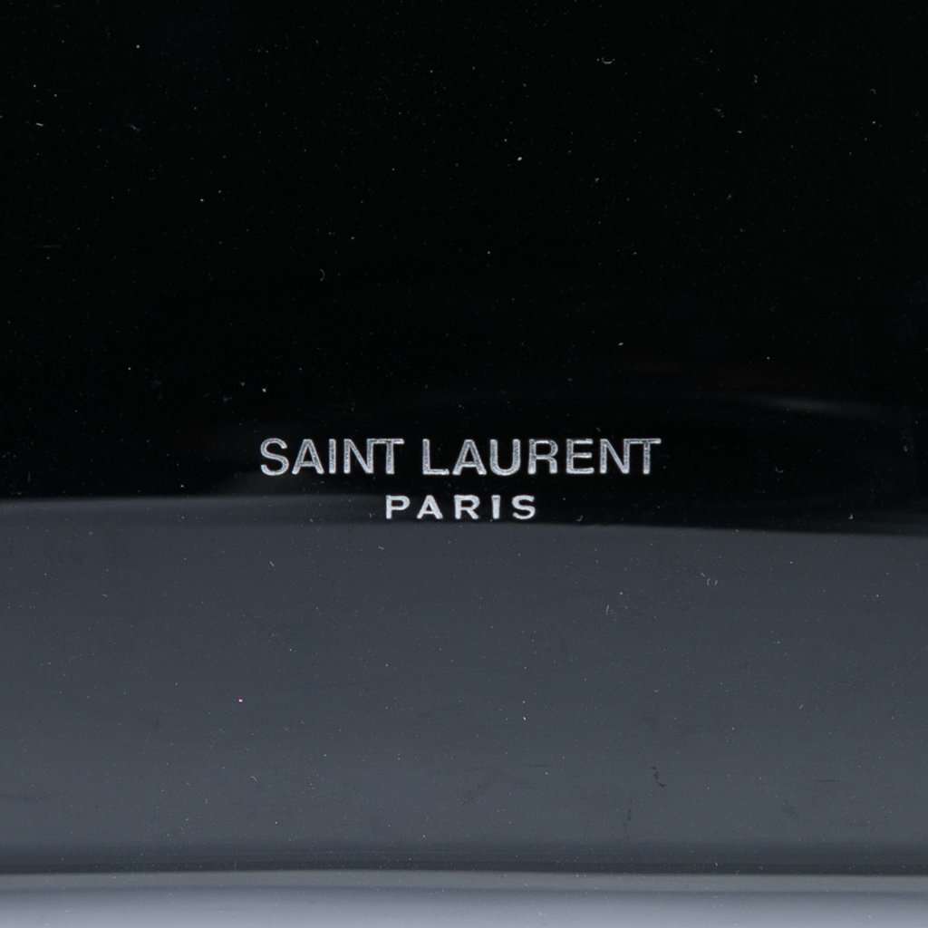 Saint Laurent Large Vinyl Le Anne Marie Shoulder Bag Black Plastic Very good - Box View