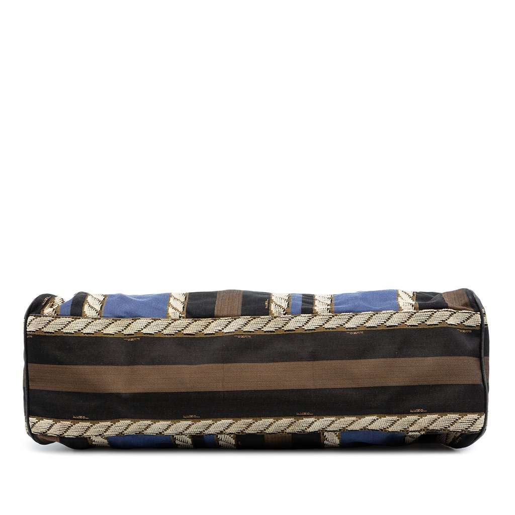 Fendi Large Pequin Canvas Etniko Du Jour Handbag Blue Very good - Inside View