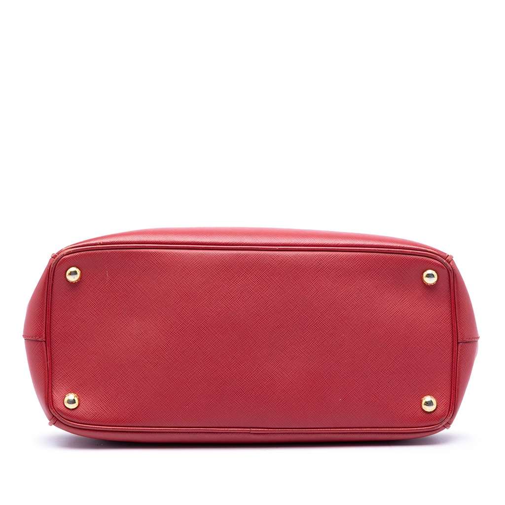 Prada Medium Saffiano Lux Galleria Double Zip Satchel Red Leather Very good condition - Inside View
