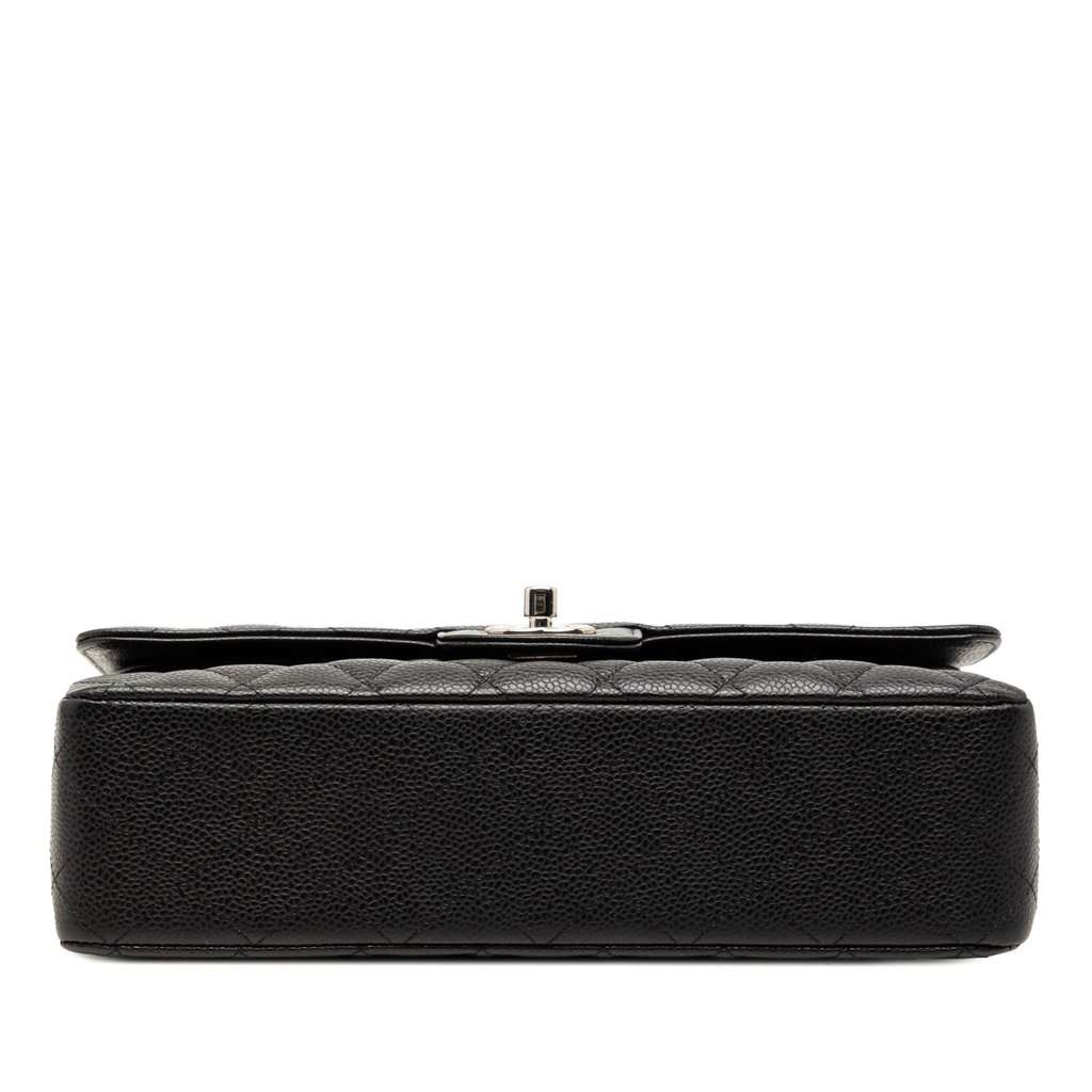 Chanel Medium Classic Caviar Double Flap Black Leather Very good condition - Inside View