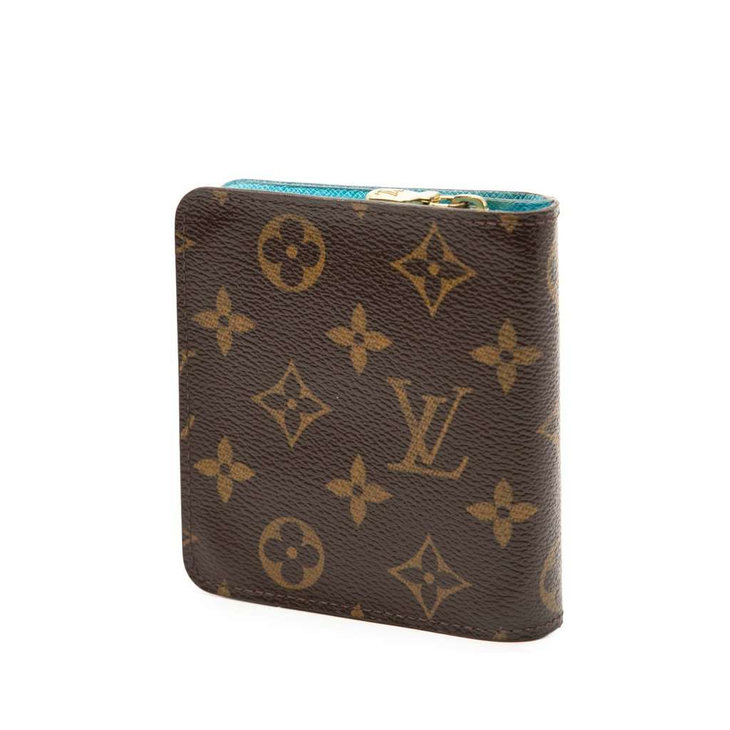 Louis Vuitton Monogram Groom Compact Zippy Wallet Brown Very good - Back View