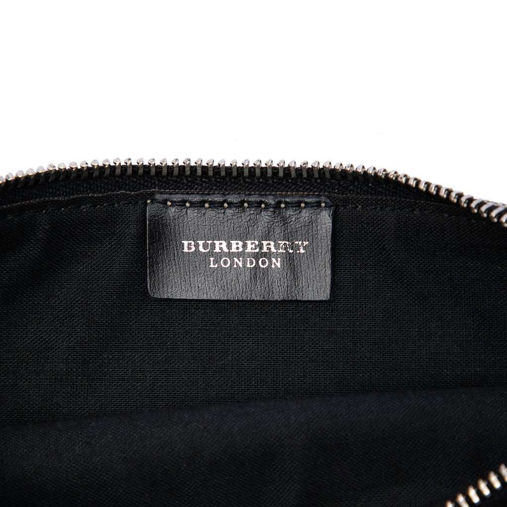 Burberry House Check Canvas Pouch Beige Very good condition - Box View