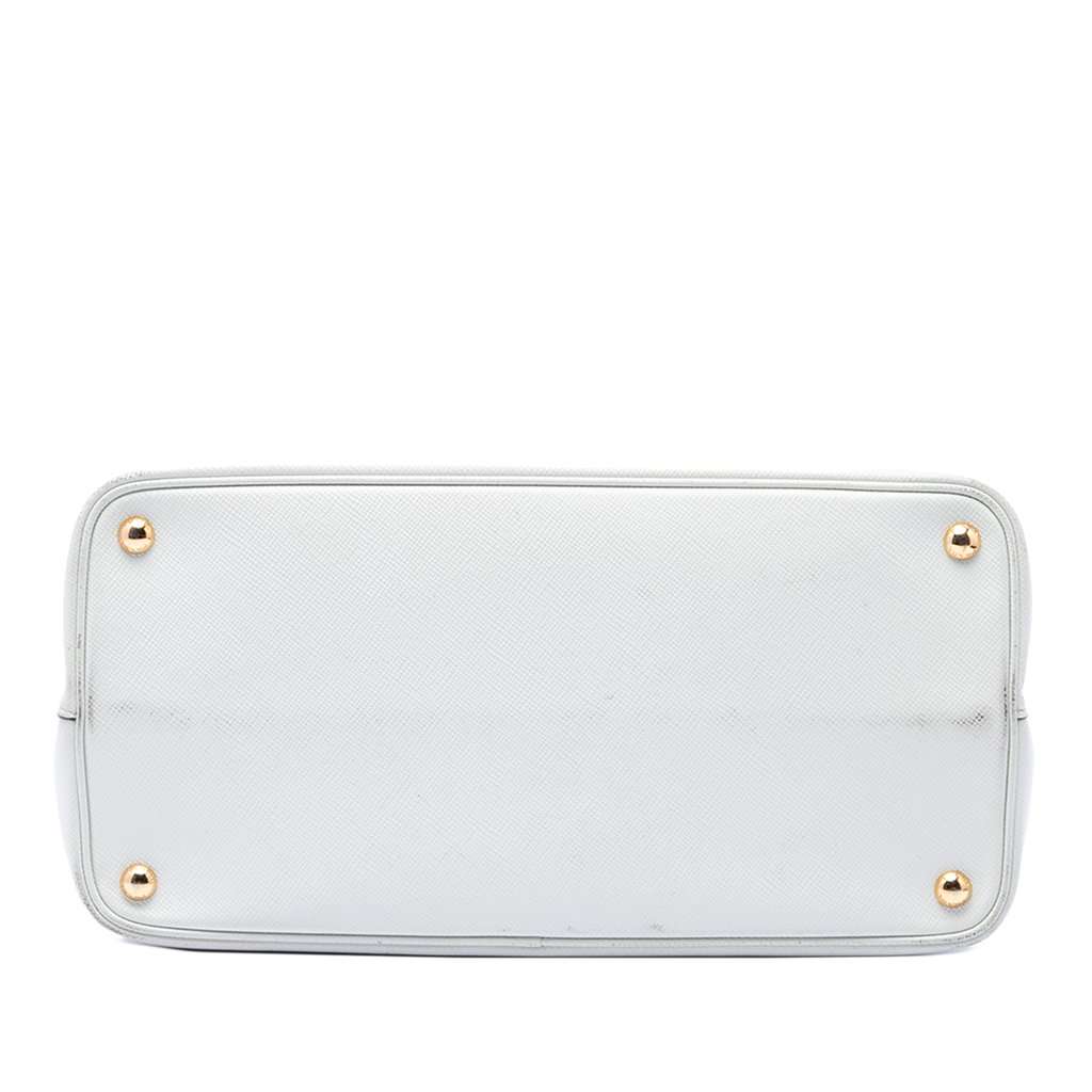 Prada Medium Saffiano Cuir Double Satchel White Leather Very good condition - Inside View