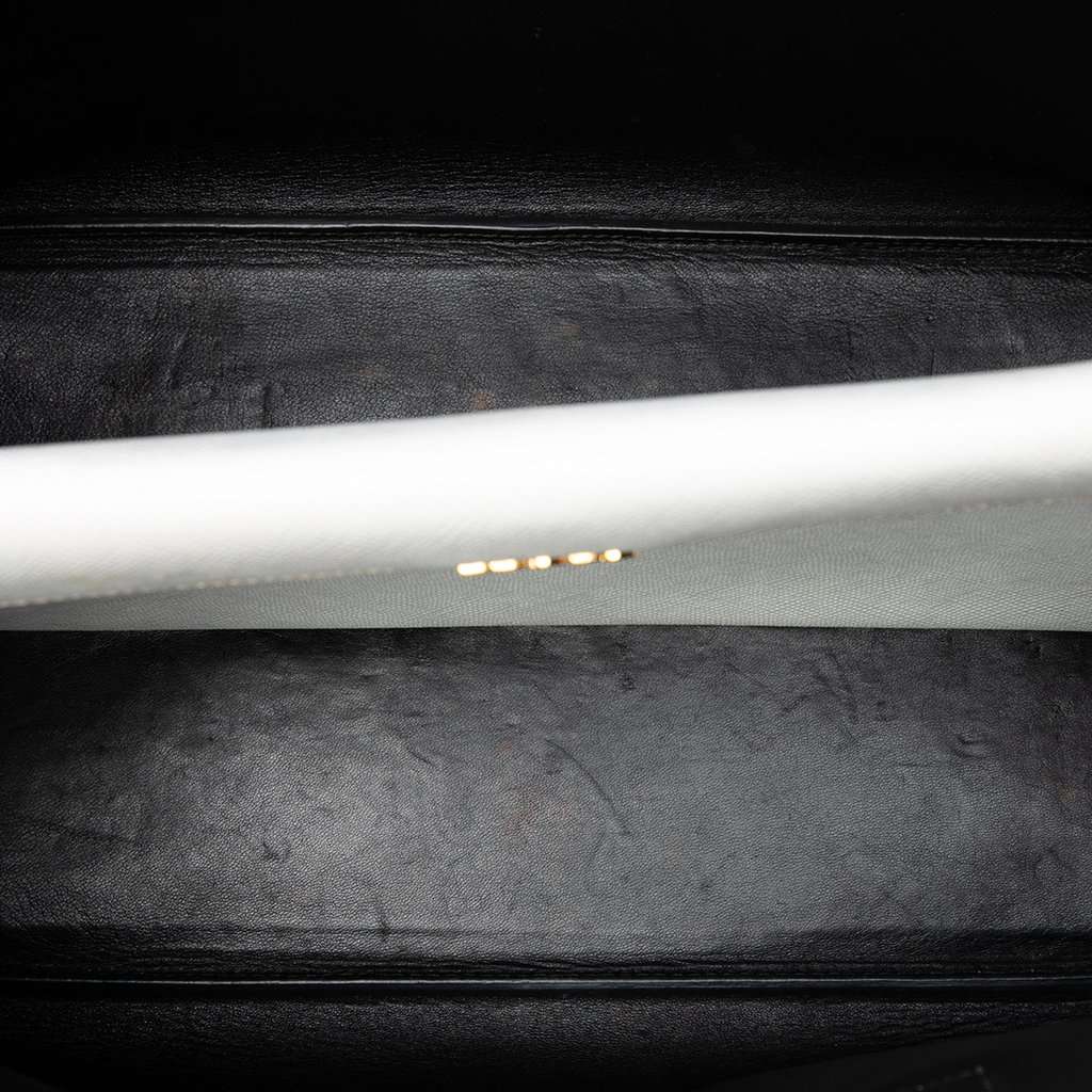 Prada Medium Saffiano Cuir Double Satchel White Leather Very good condition - Model View