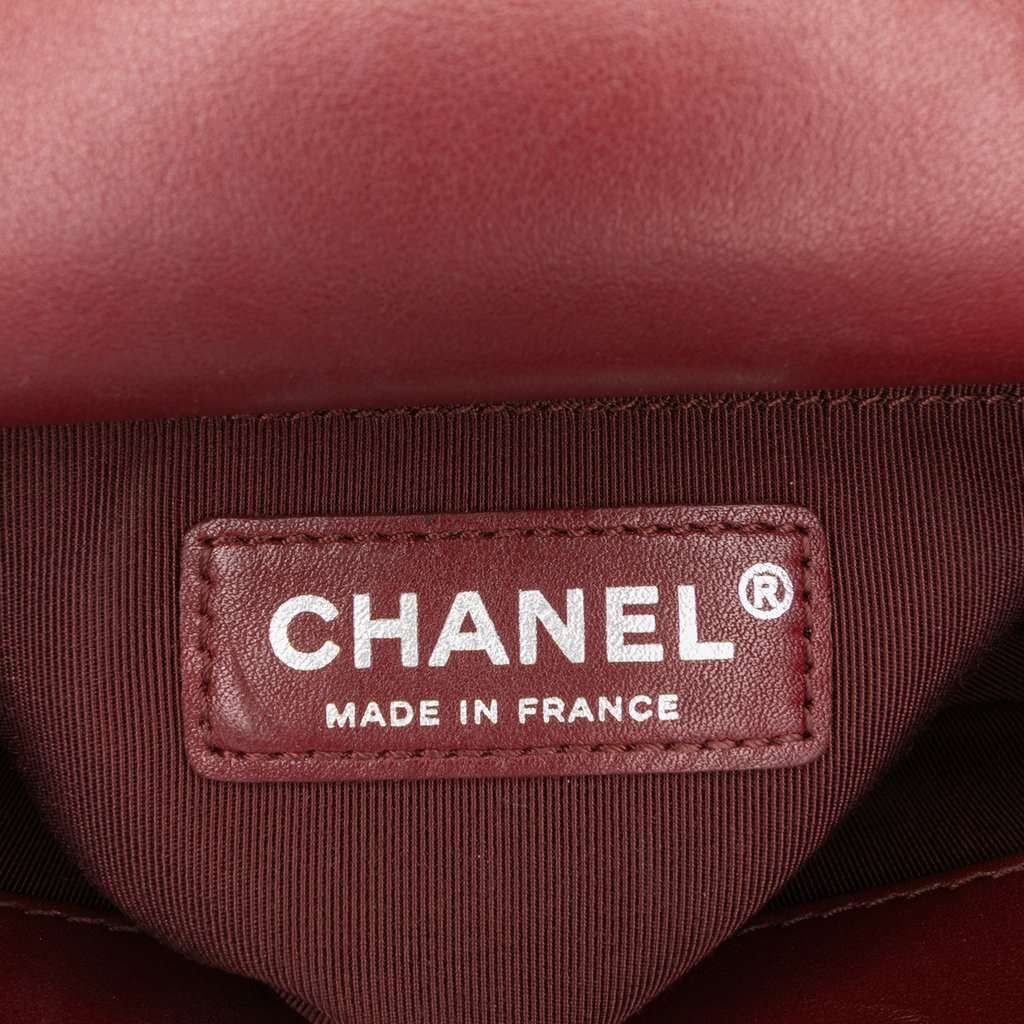 Chanel Small Calfskin Braided Chic Flap Red Leather Very good - Box View