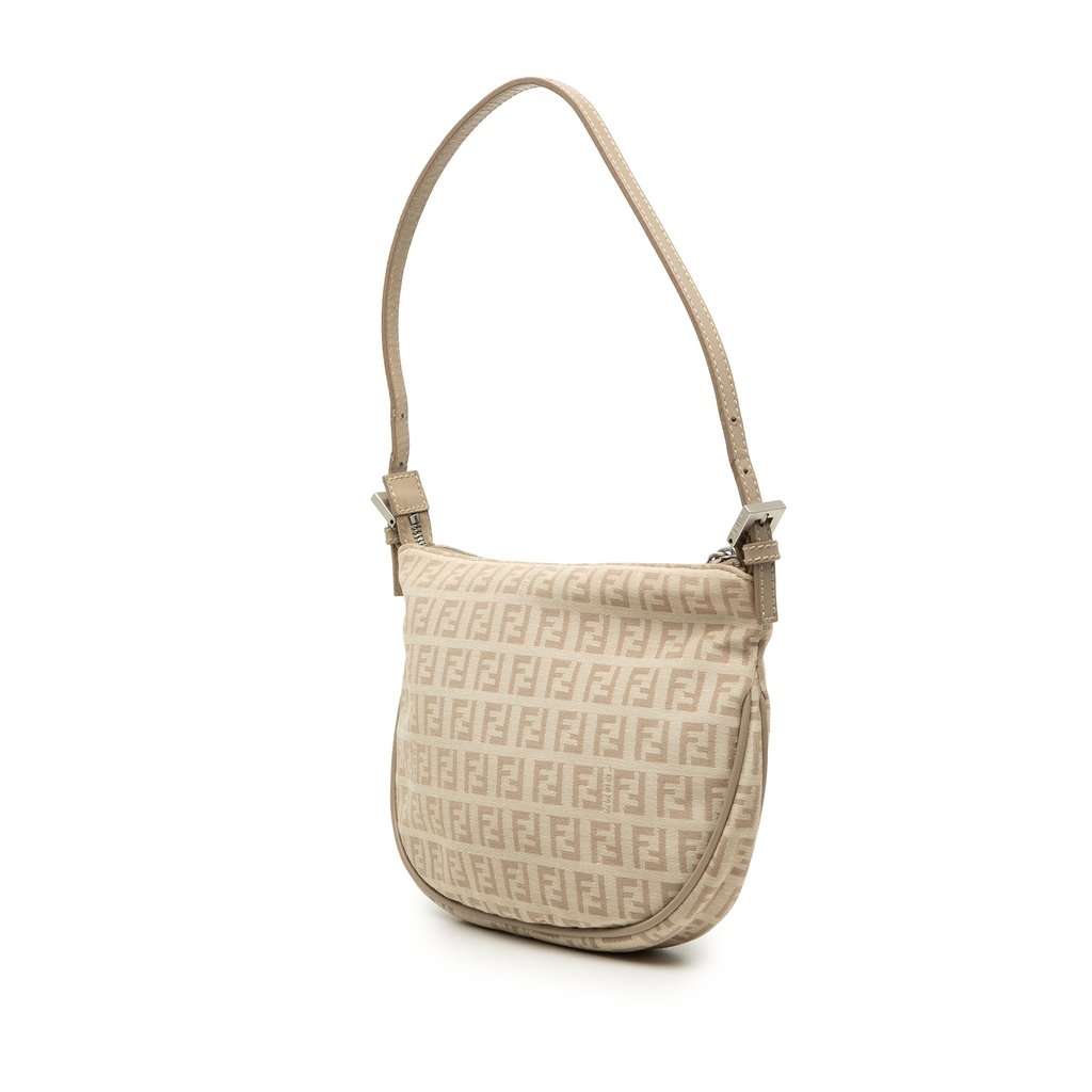 Fendi Zucchino Canvas Hobo Beige Very good condition - Back View