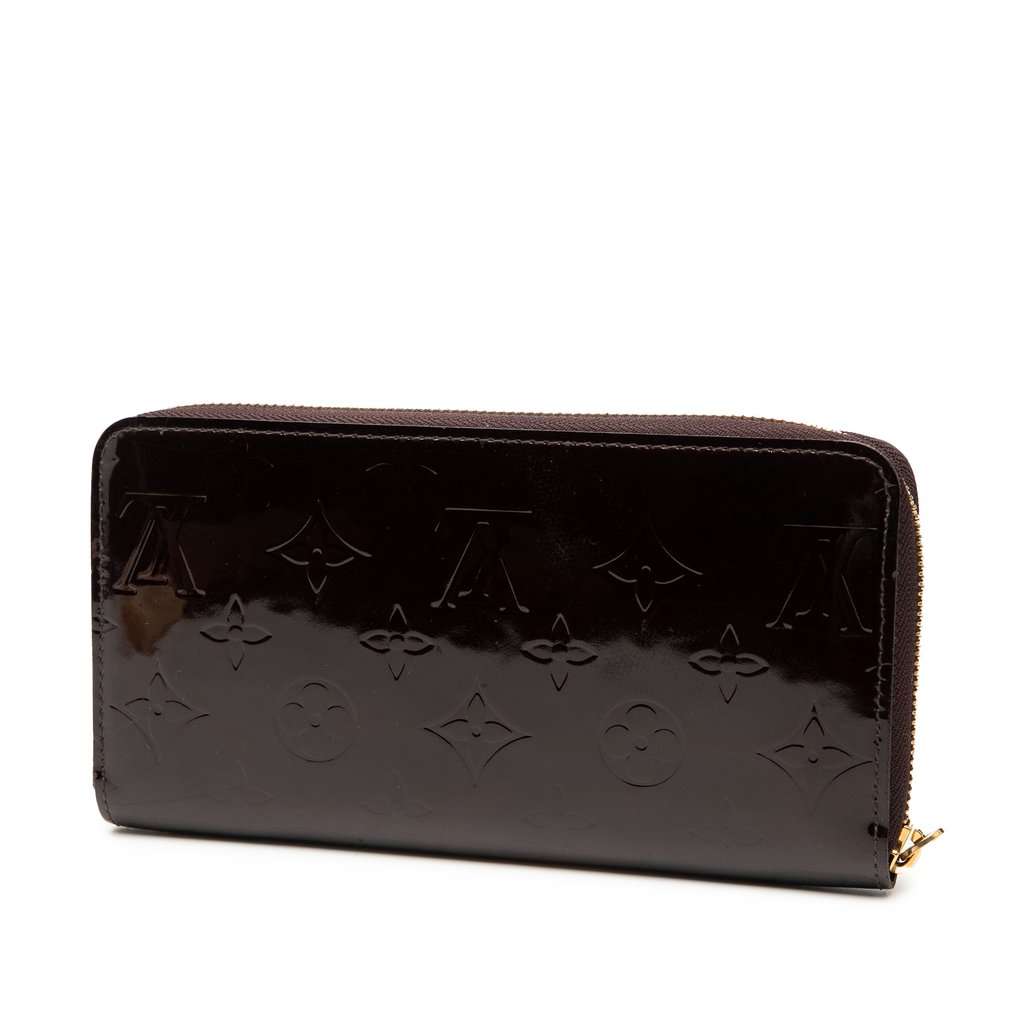 Louis Vuitton Monogram Vernis Zippy Long Wallet Purple Leather Very good condition - Back View