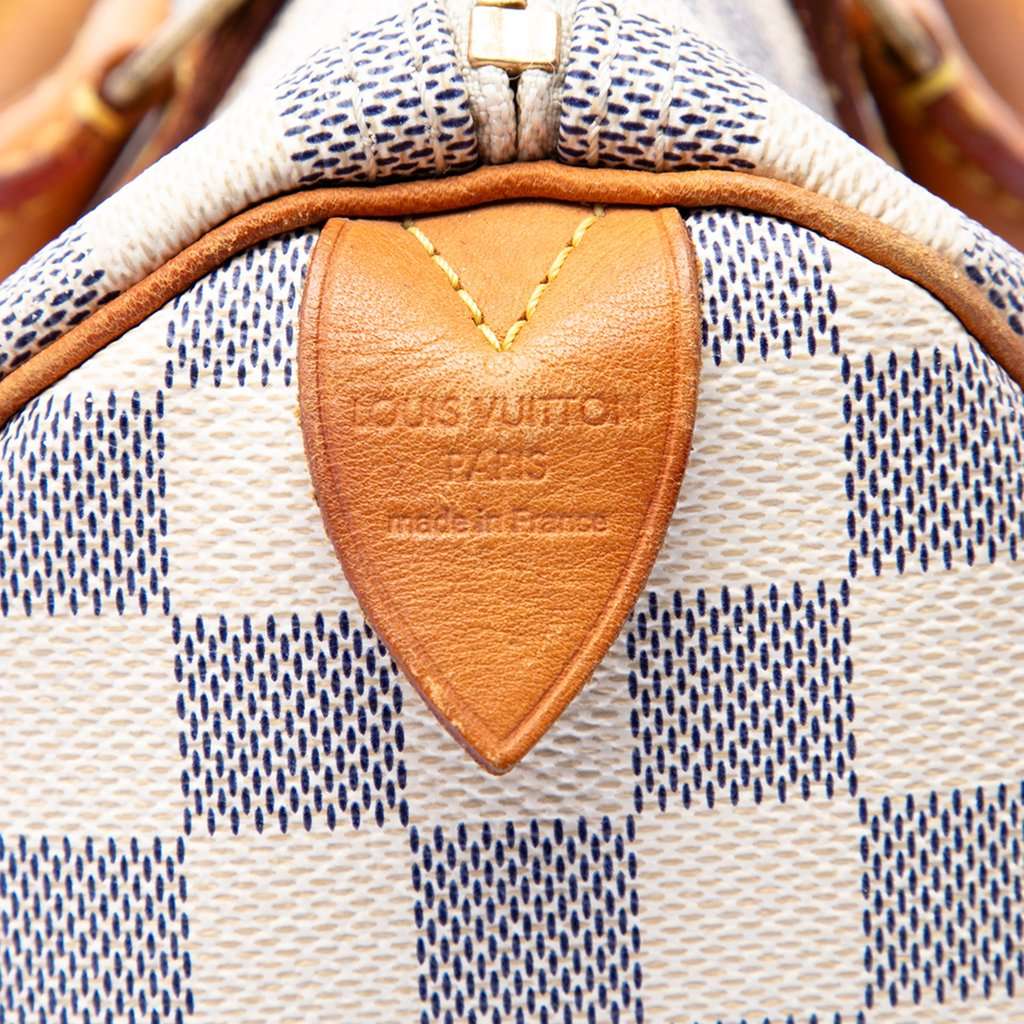 Louis Vuitton Damier Azur Speedy 30 White Very good condition - Box View