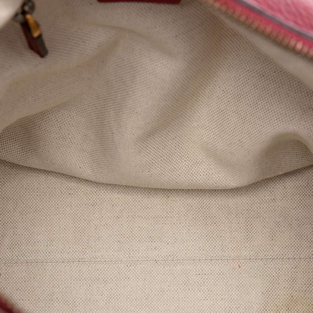 Gucci Small Grained Calfskin Miss GG Satchel Red Leather Very good condition - Model View