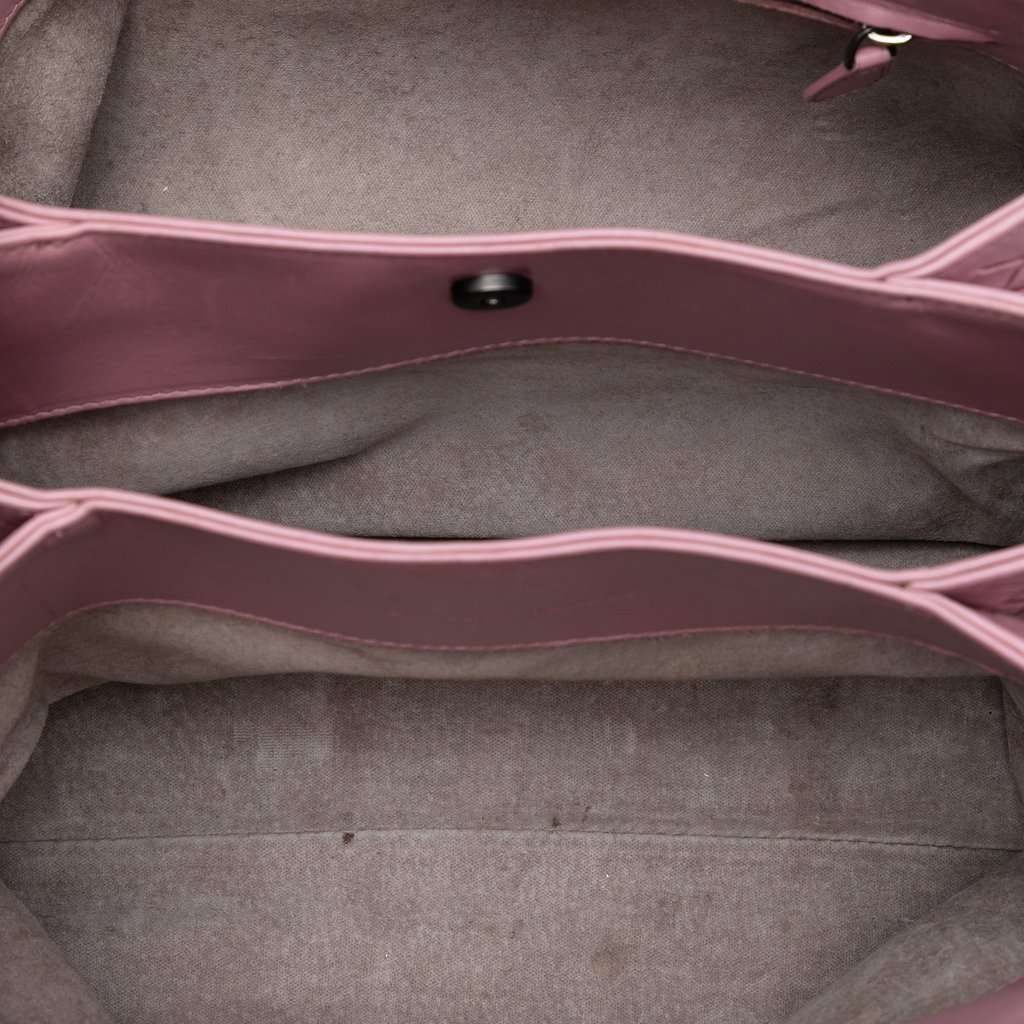 Bottega Veneta Small Nappa Intrecciato Roma Satchel Pink Leather Very good condition - Model View