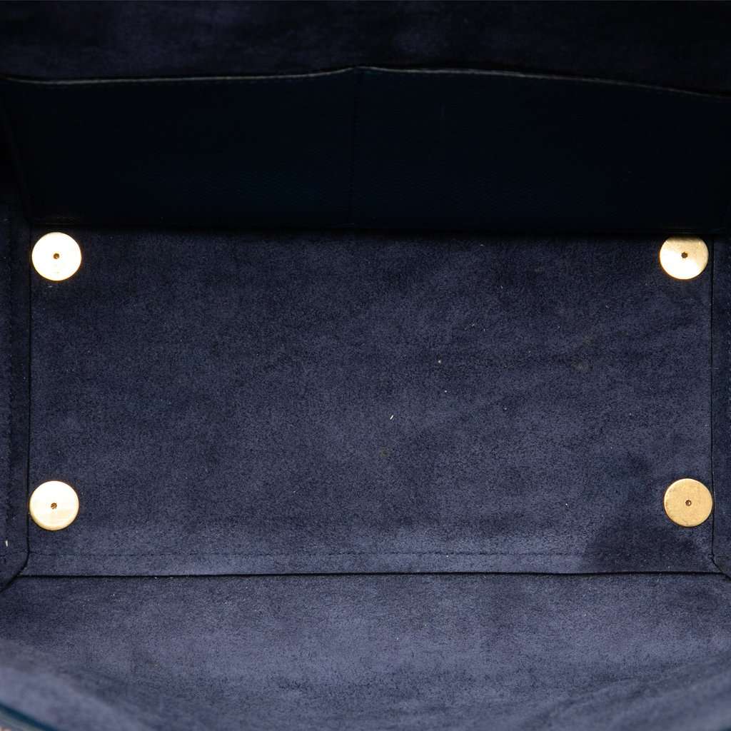 Celine Mini Grained Calfskin Belt Bag Blue Leather Very good - Model View
