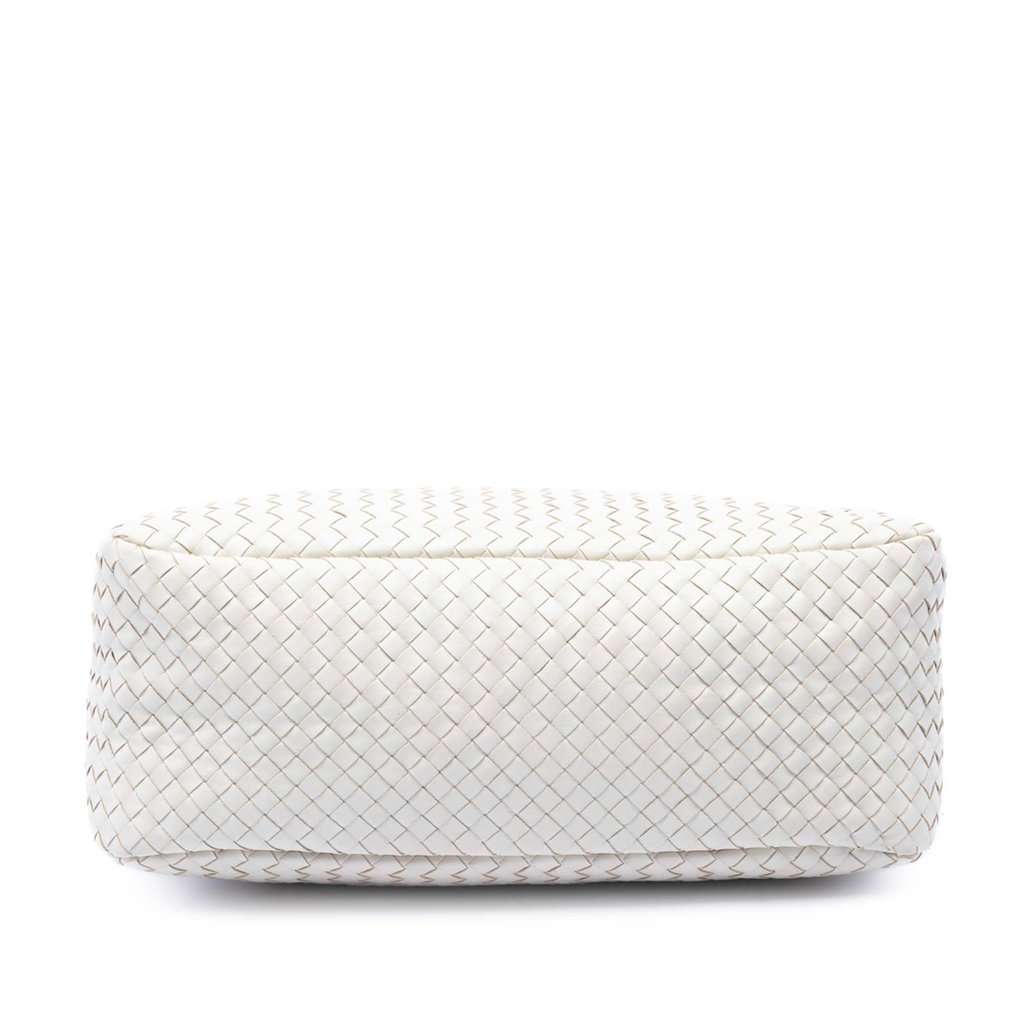 Bottega Veneta Nappa Intrecciato Handbag White Leather Very good - Inside View