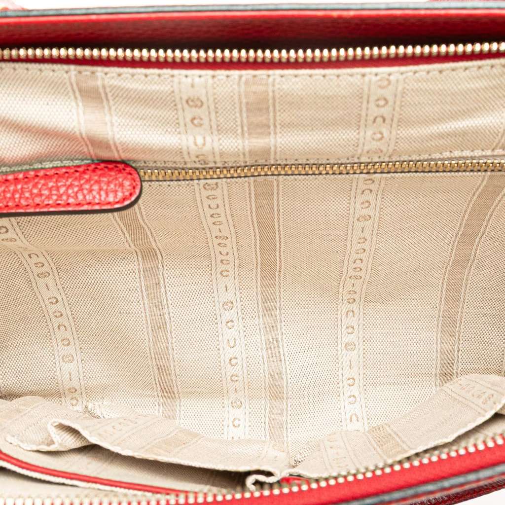 Gucci Calfskin Swing Top Handle Satchel Red Leather Very good - Box View