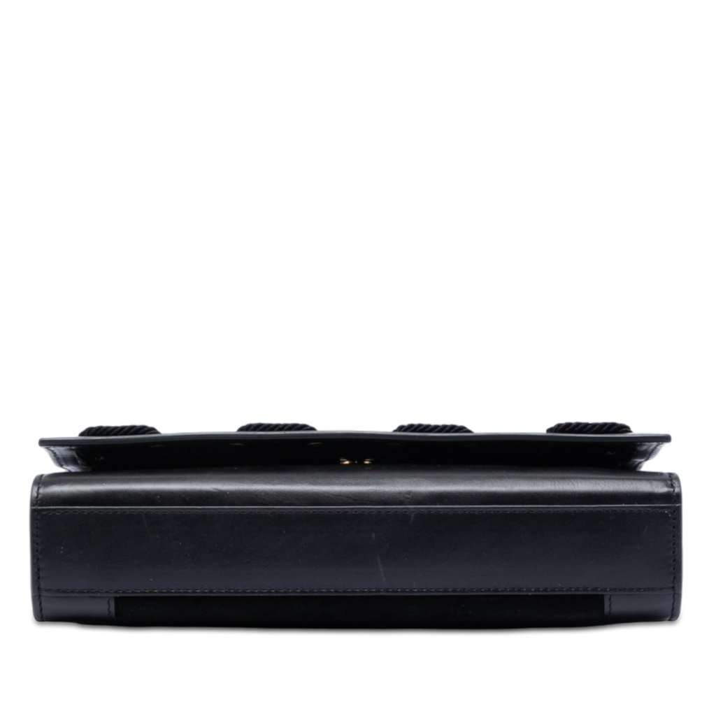 Saint Laurent Medium Suede Rope Stitch Kate Crossbody Black Leather Very good condition - Inside View