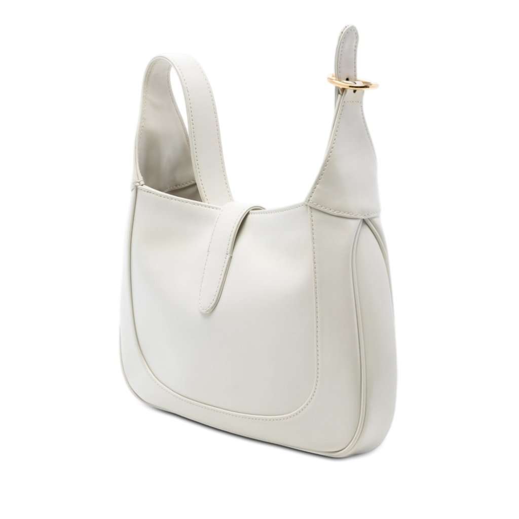 Gucci Small Calfskin Jackie 1961 Crossbody White Leather Very good condition - Back View