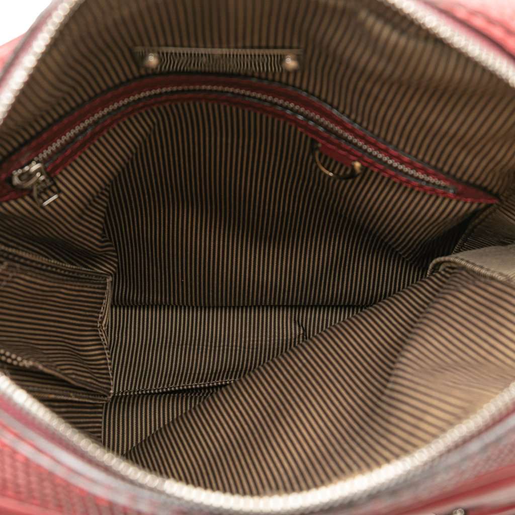 Louis Vuitton Cuir Bequia Porte Document Vertical Bag Red Leather Good - Model View