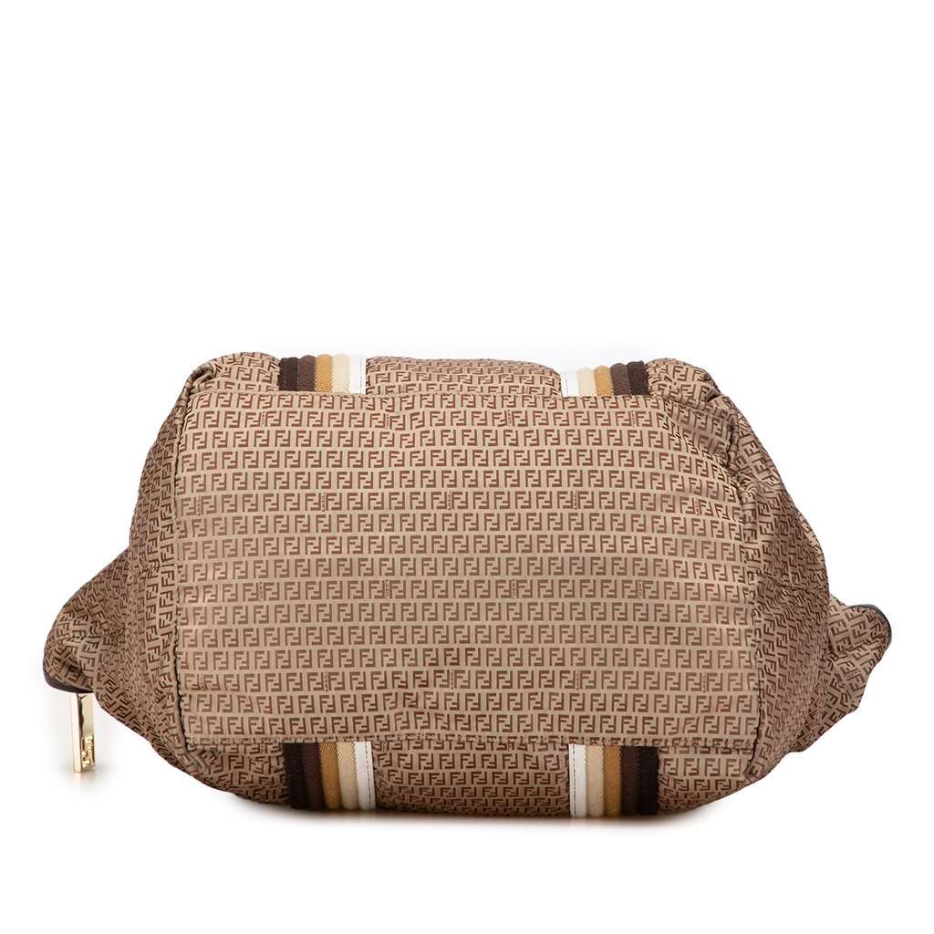 Fendi Micro Zucchino Nylon Tote Brown Very good - Inside View
