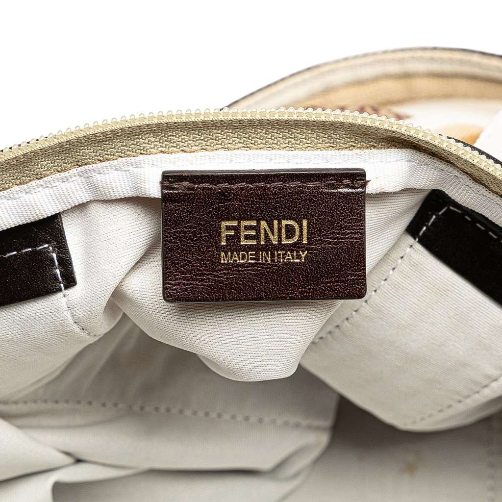 Fendi Micro Zucchino Nylon Tote Brown Very good - Box View