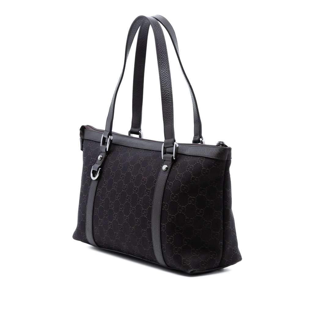 Gucci GG Denim Abbey D Ring Tote Brown Very good condition - Back View