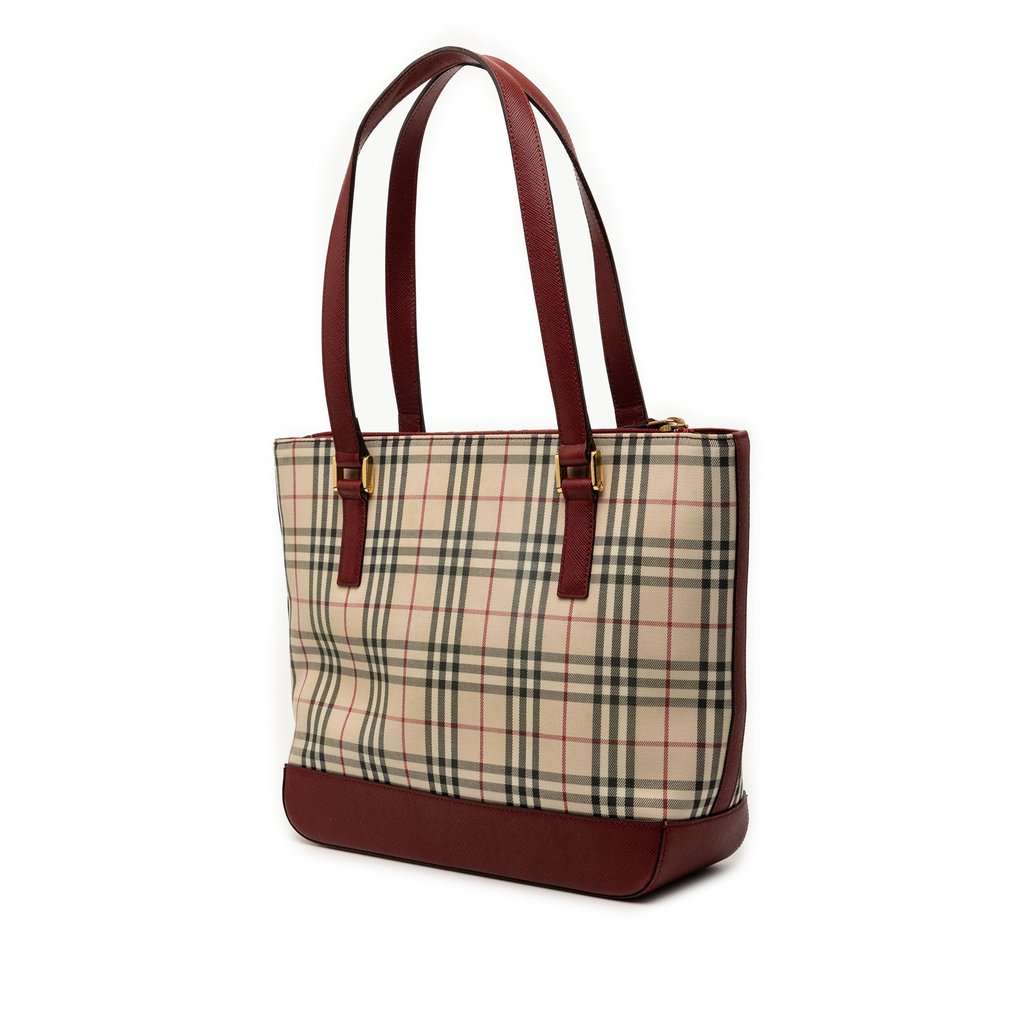 Burberry House Check Canvas Tote Beige Very good condition - Back View