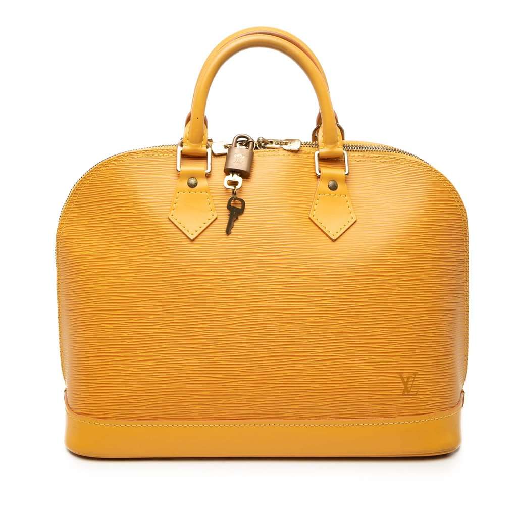 Louis Vuitton Epi Alma PM Yellow Leather Very good - Front View