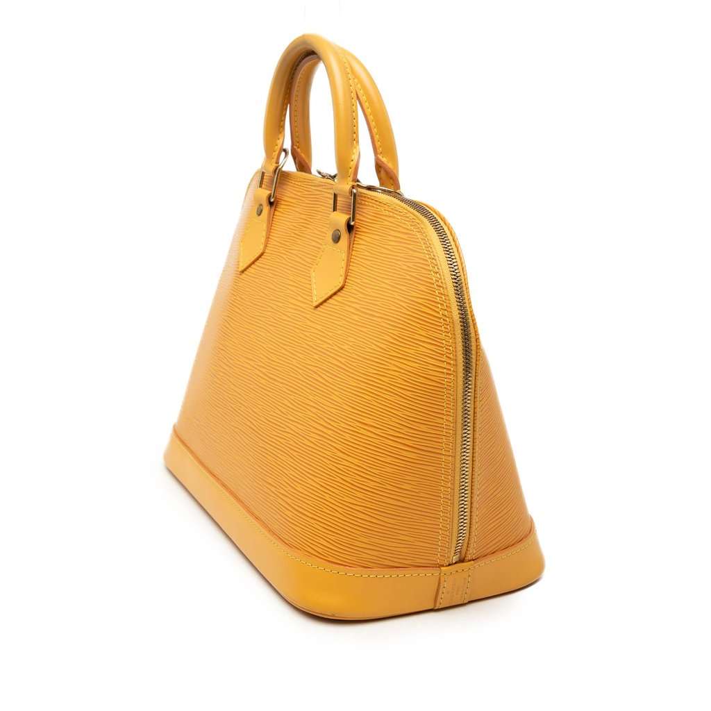 Louis Vuitton Epi Alma PM Yellow Leather Very good - Back View