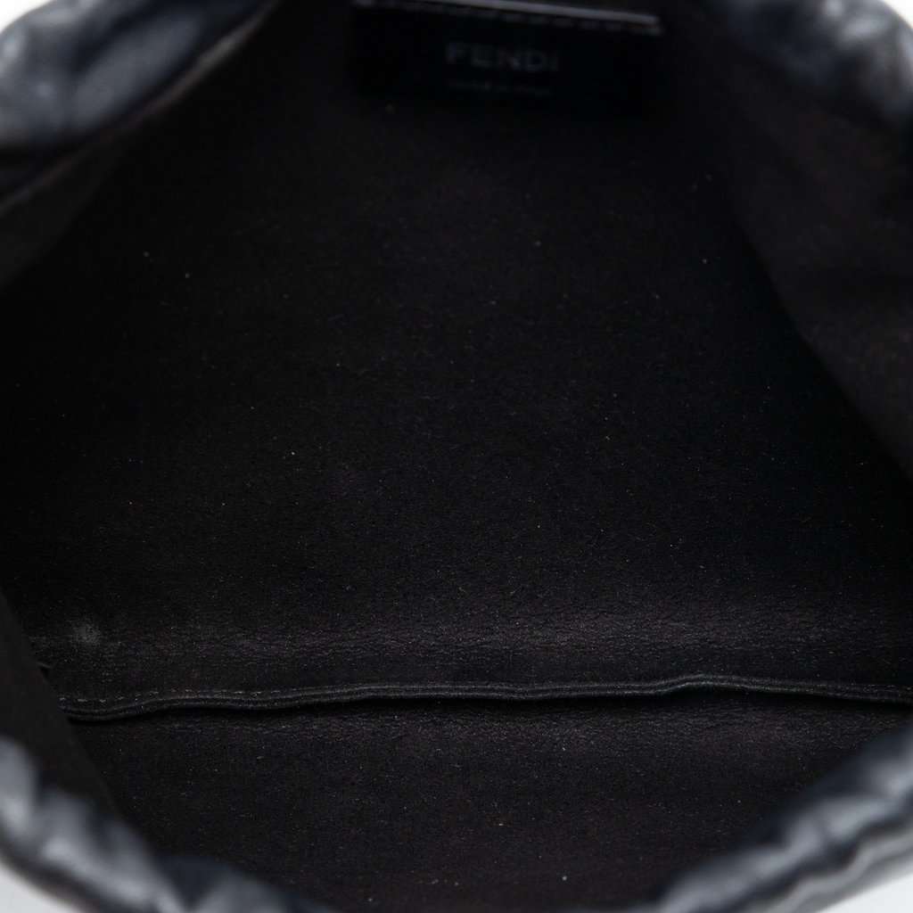 Fendi Leather Pack Pouch Bag Black Leather Very good - Model View