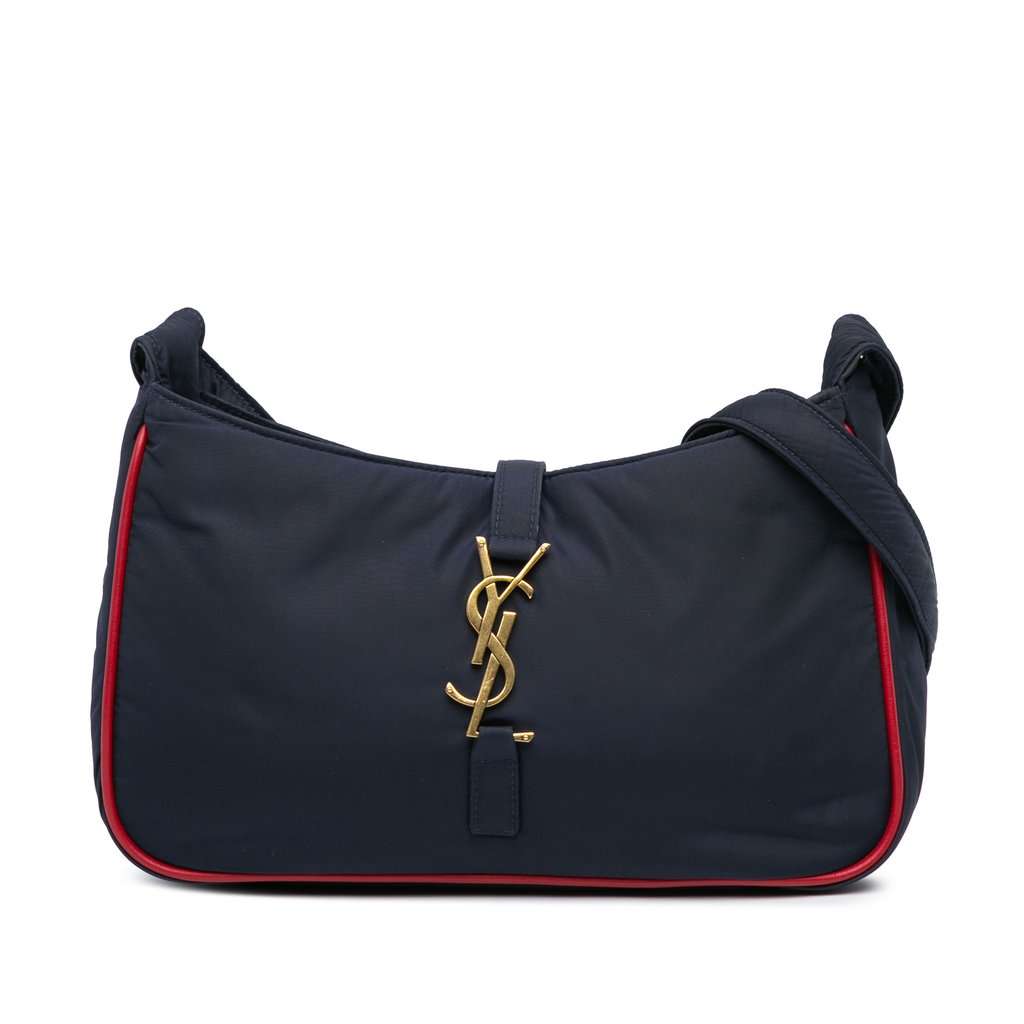 Saint Laurent Nylon Le 5 a 7 Blue Very good condition - Front View