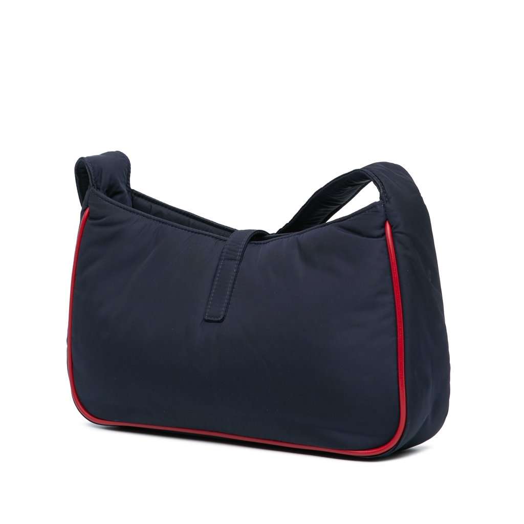 Saint Laurent Nylon Le 5 a 7 Blue Very good condition - Back View