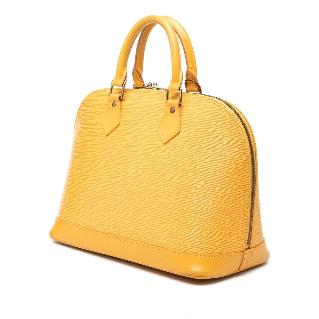 Louis Vuitton Epi Alma PM Yellow Leather Very good condition - Back View