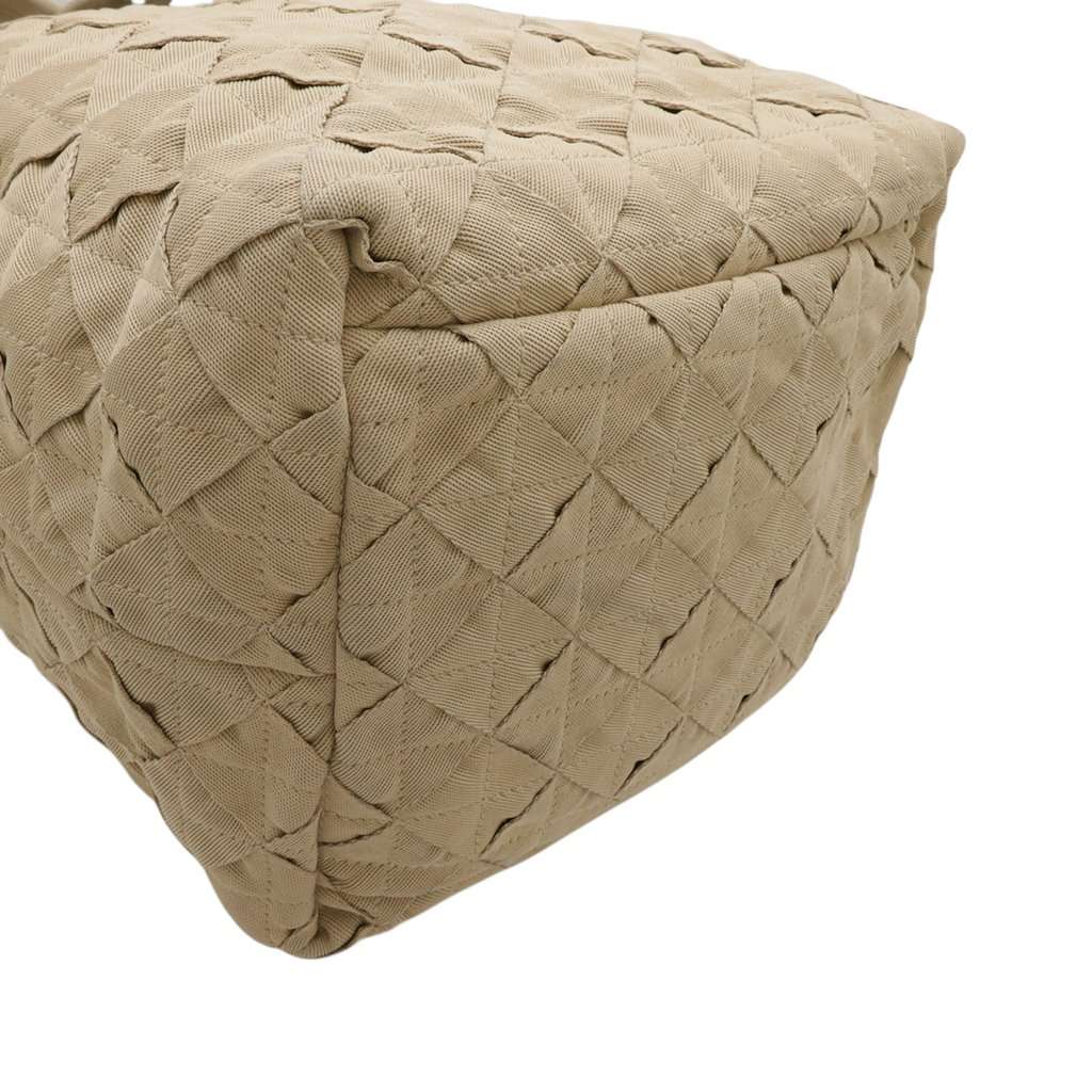 Bottega Veneta Canvas Intrecciato Webbing Open Tote Beige Very good condition - Inside View