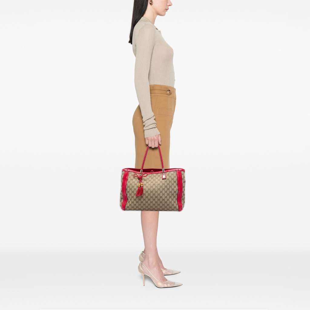 Gucci GG Canvas Bella Tote Beige Very good - Box View
