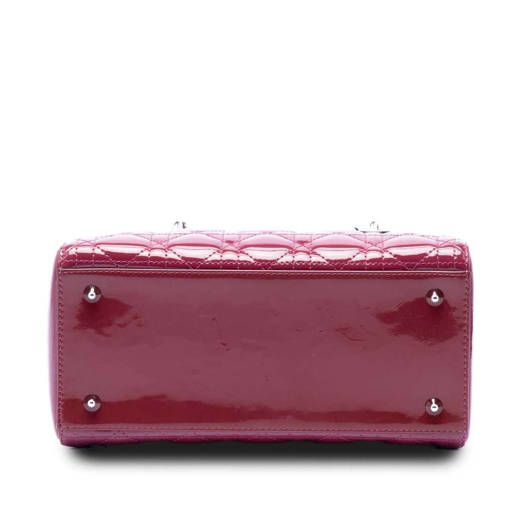 Dior Medium Patent Cannage Lady Dior Pink Leather Very good condition - Inside View