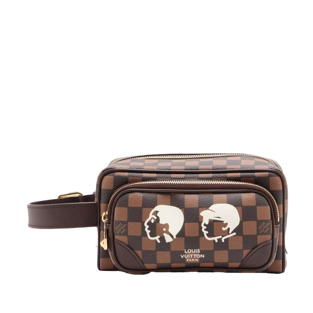 Louis Vuitton Nigo Damier Ebene Phriendship Dopp Kit Brown Very good condition - Front View