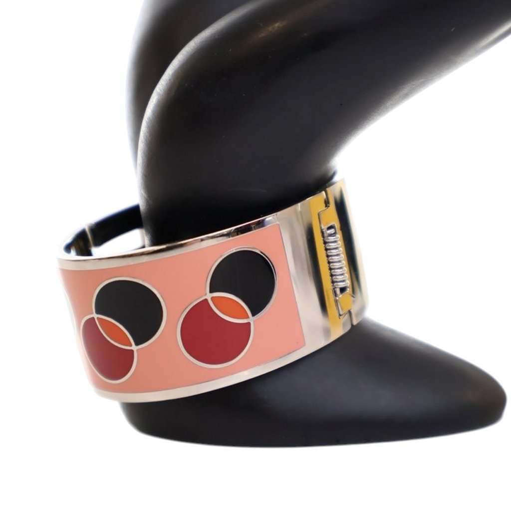 Fendi Enamel Fendista Hinged Bracelet Pink Very good condition - Inside View