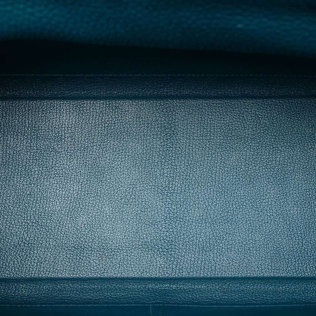 Hermès Clemence Kelly II Retourne 35 Blue Leather Very good condition - Model View
