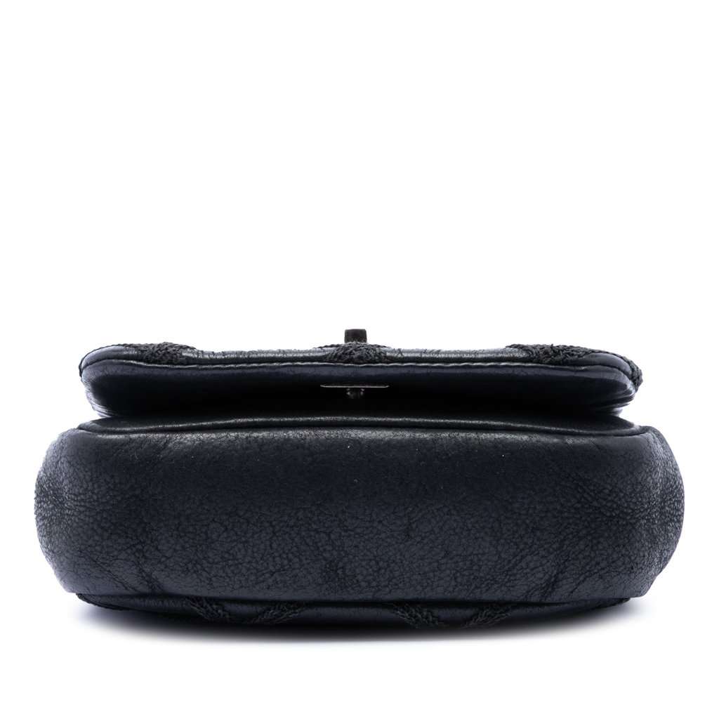 Chanel Mini CC Iridescent Calfskin Diamond Stitch Flap Black Leather Very good - Inside View