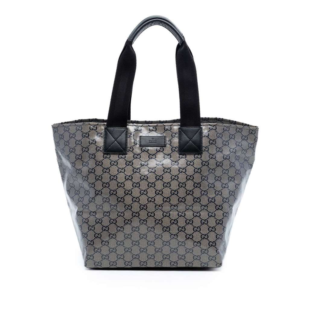 Gucci GG Crystal Web Tote Grey Very good - Front View