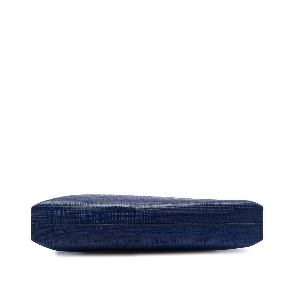 Loewe Leather Anagram T Clutch Blue Leather Very good condition - Inside View