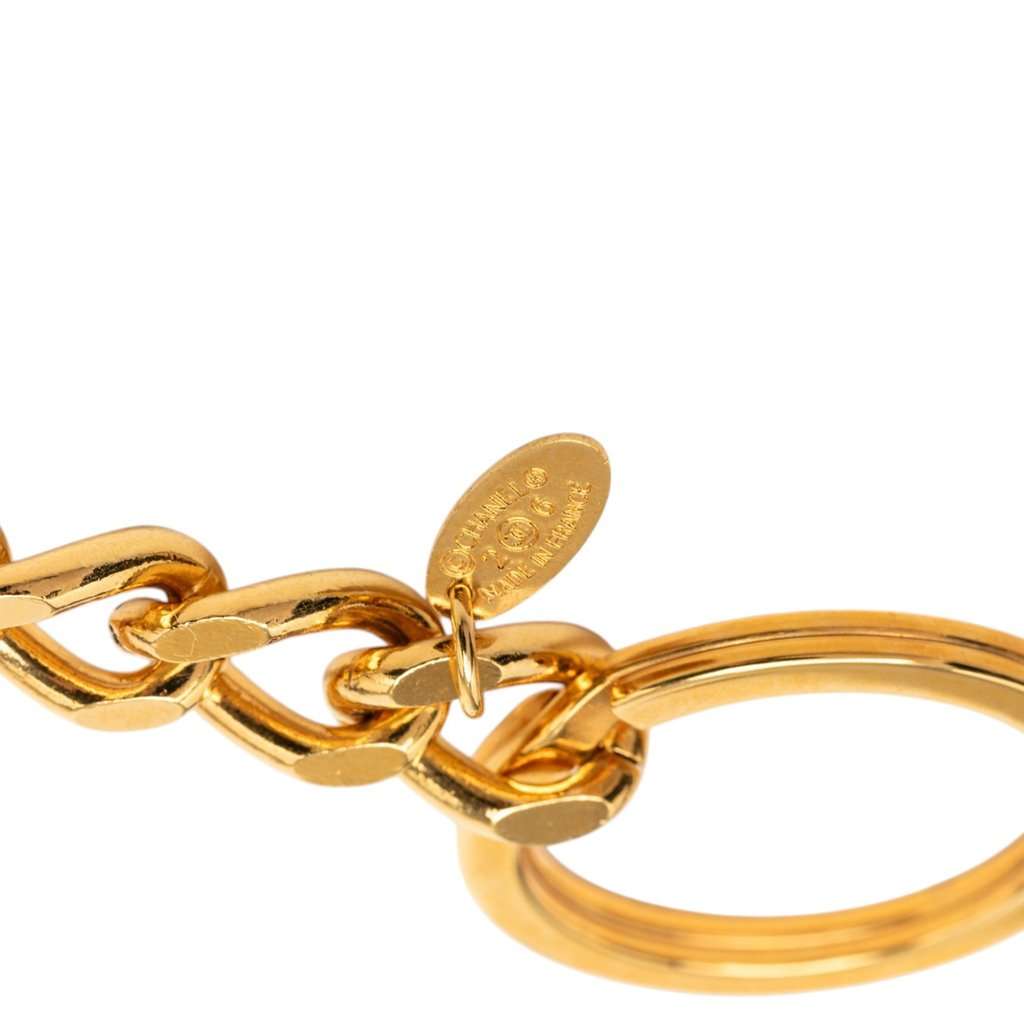 Chanel CC Gold Plated Key Chain Gold Metal Very good - Inside View