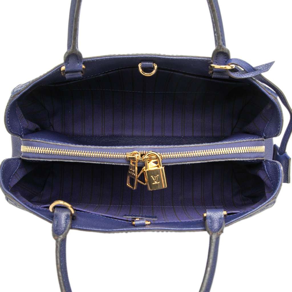 Louis Vuitton Monogram Empreinte Montaigne MM Blue Leather Very good condition - Model View