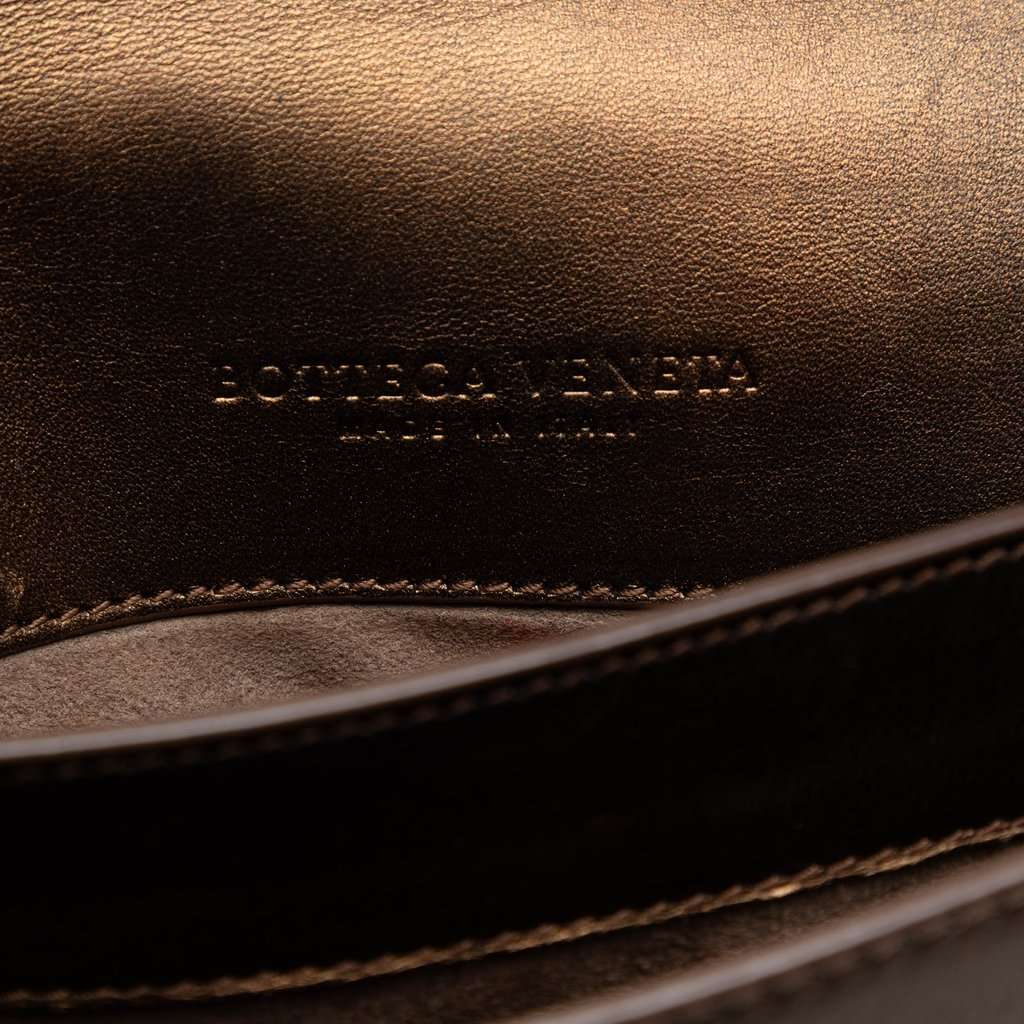 Bottega Veneta Nappa Intrecciato Montebello Crossbody Brown Leather Very good condition - Box View