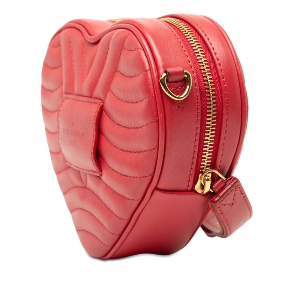 Louis Vuitton Calfskin Embellished New Wave Love Lock Crossbody Red Leather Very good - Back View