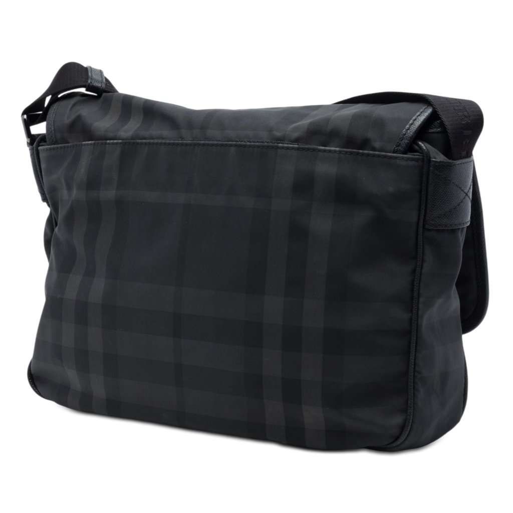 Burberry Smoke Check Nylon Messenger Bag MultiColor Very good - Back View